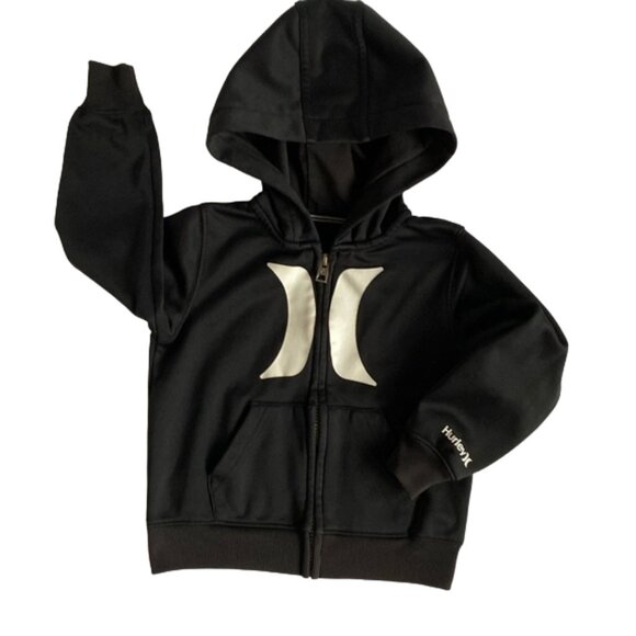 Hurley Logo Black Zip-Up Hoodie Size 3T - Picture 2 of 10